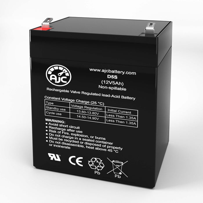 Rhino SLA4.5-12 12V 5Ah Sealed Lead Acid Replacement Battery