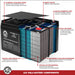Portalac PE12V4.5F1 12V 4.5Ah Emergency Light Replacement Battery