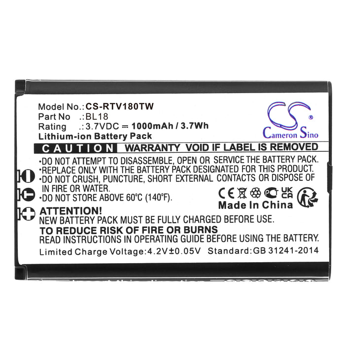 Retevis RT18 RT618 Two Way Radio Replacement Battery