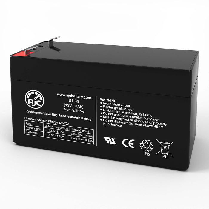 Expocell P206/13-12V 12V 1.3Ah Sealed Lead Acid Replacement Battery