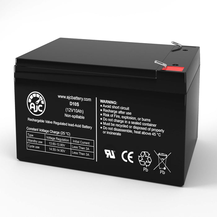 Portalac PE-12V12F2 12V 10Ah Emergency Light Replacement Battery