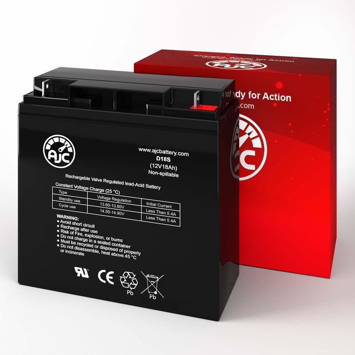 Portalac PE12V17B1 12V 18Ah Emergency Light Replacement Battery-2