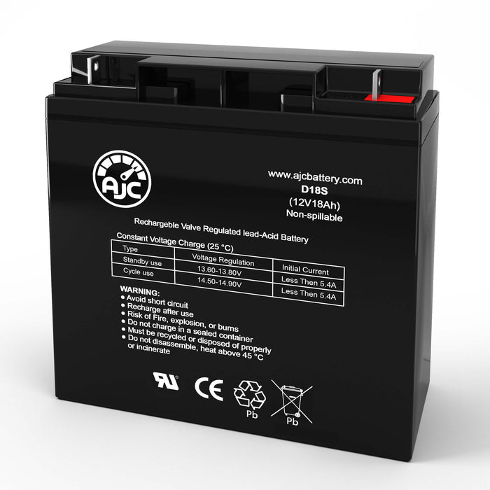 Portalac PE12V17B1 12V 18Ah Emergency Light Replacement Battery