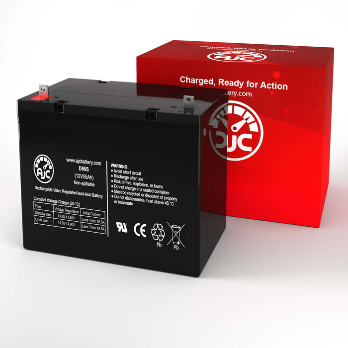 Quickie Targa 18" 22NF AGM 12V 55Ah Wheelchair Replacement Battery-2
