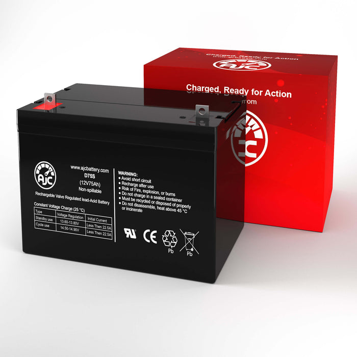 Quickie P222 SE 12V 75Ah Wheelchair Replacement Battery-2