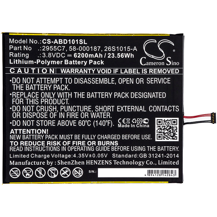 Amazon Kindle Fire HD 10.1 Kindle Fire HD 10.1 7th M2V3R5 SL056ZE Tablet Replacement Battery-3