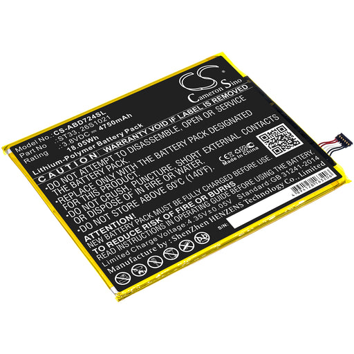 Amazon K72LL3 K72LL4 Kindle Fire HD 8th Replacement Battery-main