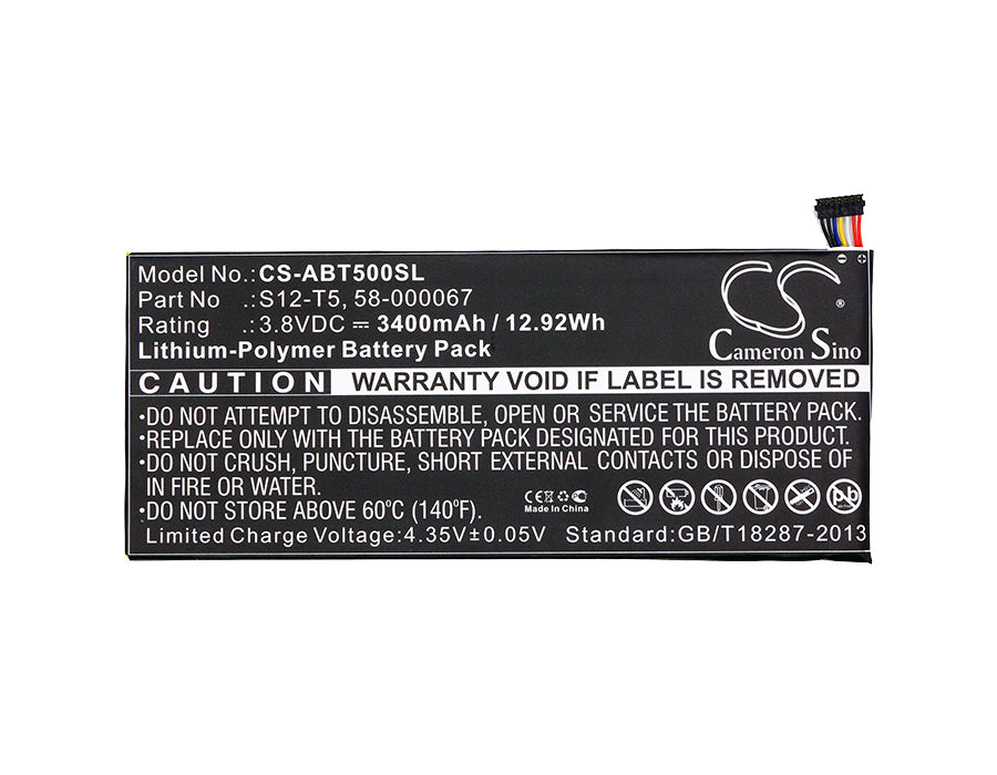 Amazon 58-000067 58-000067(1ICP4 59 139) S12-T5 S12-T5-A Tablet Replacement Battery-5