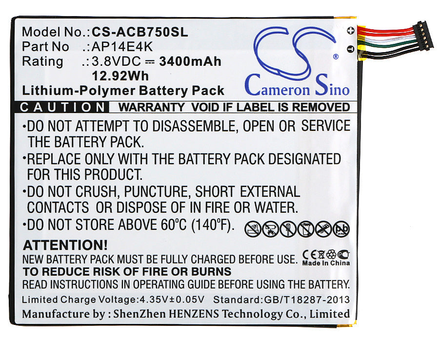 Acer Iconia One 7 B1-750 Tablet Replacement Battery-5