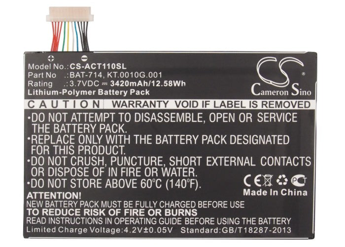 Acer Iconia Tab A110 Tablet Replacement Battery-5