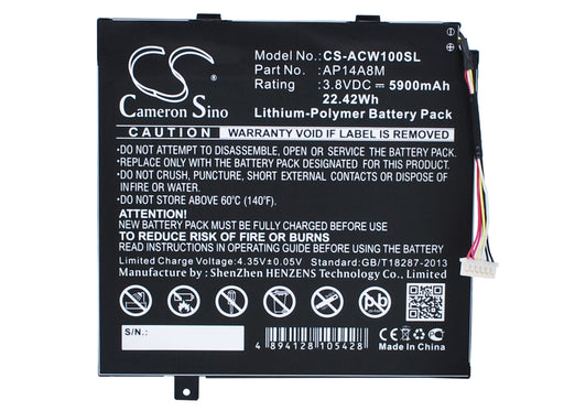 Acer A3-A20 A3-A20FHD A3-A30 Aspire SW5-011 Aspire Replacement Battery-main
