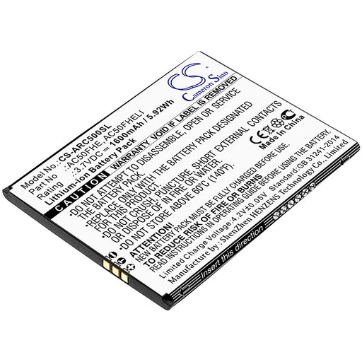 Archos 50F Helium Lite GX395872 Replacement Battery-main