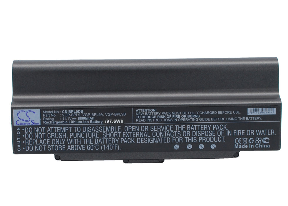 Sony AIO VGN-AR760 VAIO PCG-5G1L VAI Black 8800mAh Replacement Battery-main