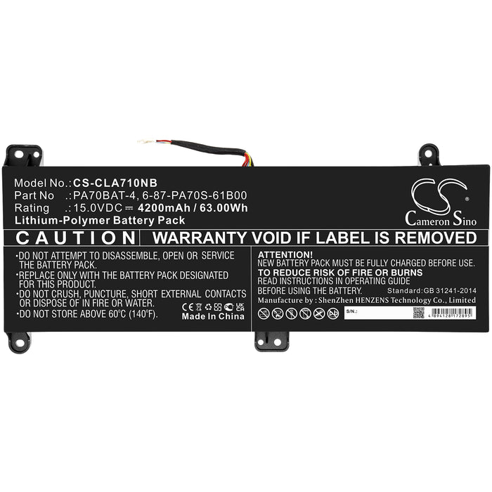Clevo PA70HP6-G PA70HS-G PA71HP6-G PA71HS PA71HS-G Laptop and Notebook Replacement Battery-3