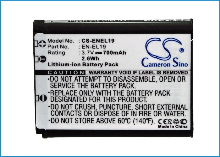 Nikon Coolpix S100 Coolpix S2500 Coolpix S2550 CoolPix S2600 Coolpix S2700 Coolpix S2750 Coolpix S2800 Coolpix S3100 Coolpi Camera Replacement Battery-5