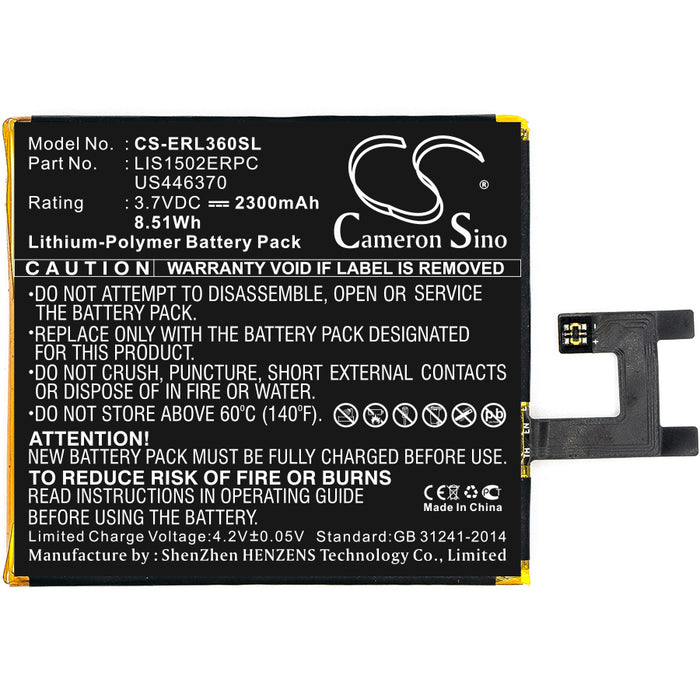 Sony Ericsson C2304 C2305 C6602 C6603 C6606 C6616 Fusion L36h L36i S39c S39h SO-02E Xperia C Xperia C6603 Xperia Z Yu Mobile Phone Replacement Battery-3