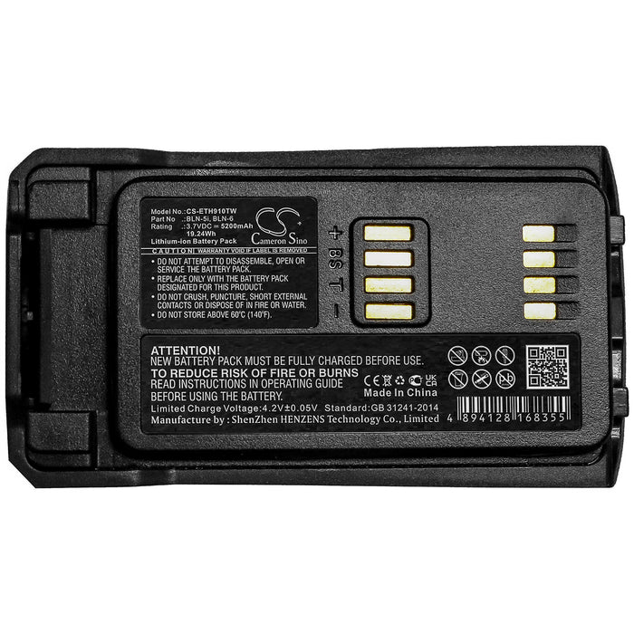 Tetra CASSIDIAN THR9 5200mAh Two Way Radio Replacement Battery-5