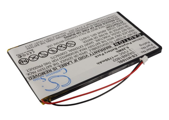Iriver H110 H120 H140 H320 H340 MP3 Playmer 1700mAh Media Player Replacement Battery-2