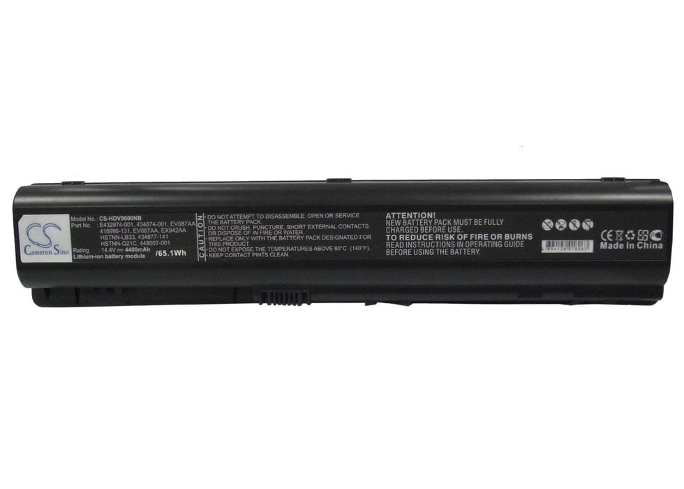 HP Pavilion dv9000 Pavilion dv9000EA Pavilion dv9000T Pavilion dv9000Z Pavilion dv9001EA Pavilion dv90 4400mAh Laptop and Notebook Replacement Battery-5