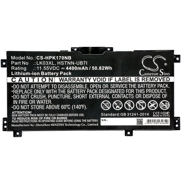 HP 2PS80EA 2PT04EA 2SL69PA Envy 15-bp030nd x360 Envy 17-AE000NA Envy 17-AE001NK Envy 17-AE002NW Envy 17-AE004U Laptop and Notebook Replacement Battery-3