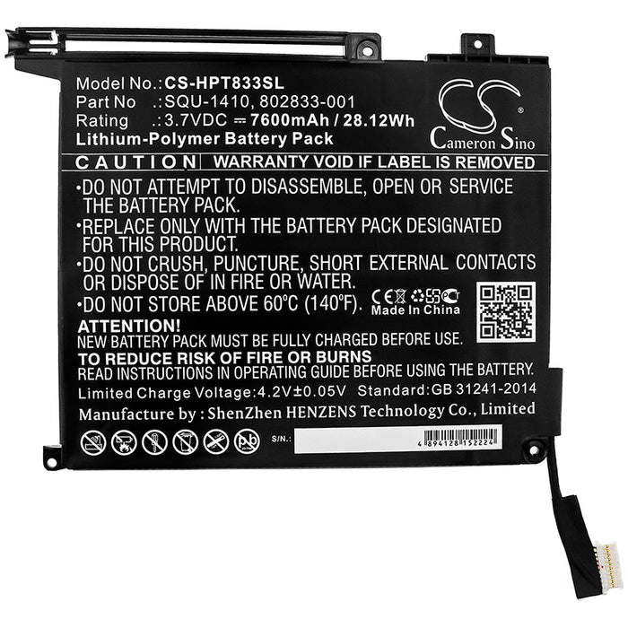 HP M5H12UA PRO SLATE 10 EE G1 Pro Slate 10 EE G1(H9X01EA) Pro Slate 10 EE G1(L2J89AA) Pro Slate 10 EE G1(L2J92AA) Pro Slate Tablet Replacement Battery-3