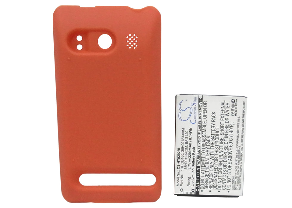 HTC A9292 EVO 4G Supersonic 2200mAh Red Mobile Phone Replacement Battery-5