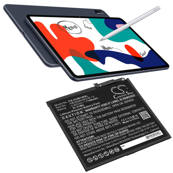 Huawei BAH3-AL00 BAH3-L09 BAH3-W09 MatePad 10.4 2020 Tablet Replacement Battery-5