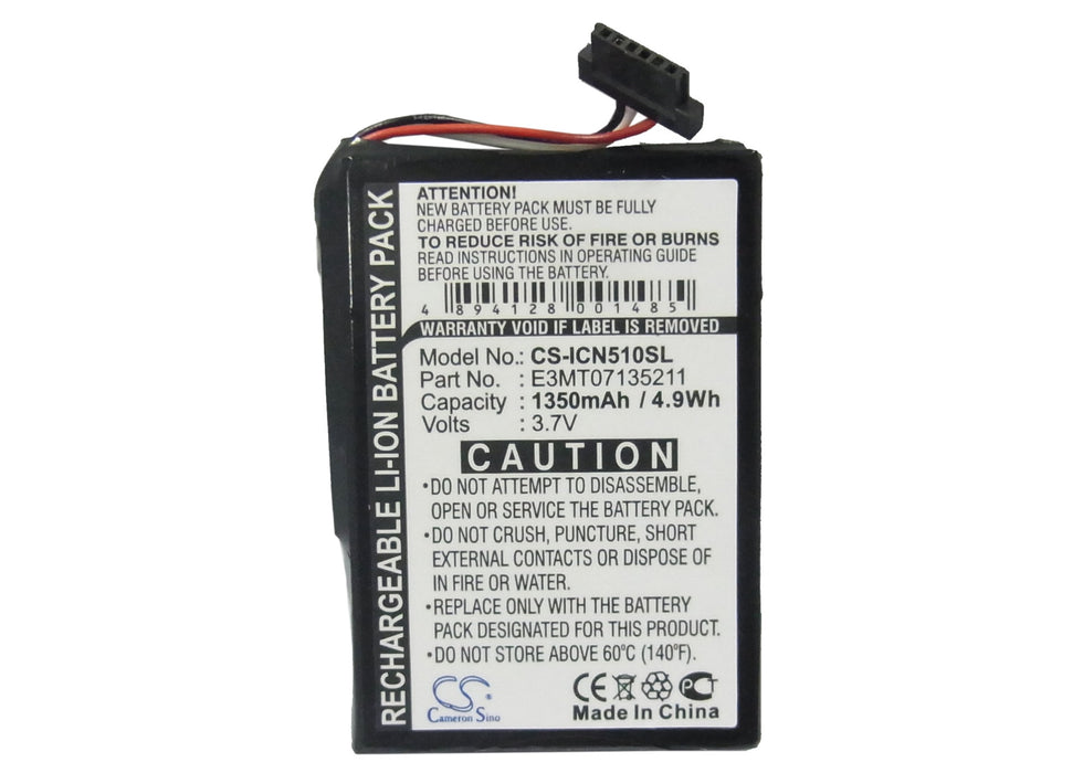 Navman iCN 510 iCN 520 iCN 530 iCN550 1350mAh GPS Replacement Battery-5