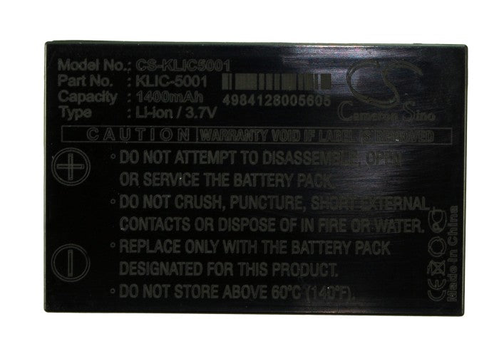 Kodak EasyShare DX6490 EasyShare DX7440 EasyShare DX7440 Zoom EasyShare DX7590 EasyShare DX7590 Zoom EasyShare DX76 1400mAh Camera Replacement Battery-5