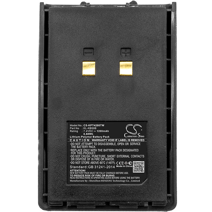 Kirisun PT4200 PT-4200 PT5200 PT-5200 PT558 PT-558 PT558S PT-558S PT668 1200mAh Two Way Radio Replacement Battery-5