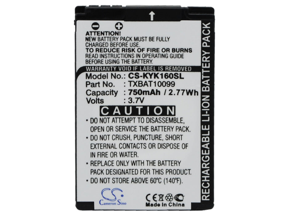 Kyocera Candid KX16 Dorado KX12 Dorado KX13 KX12 K Replacement Battery-main