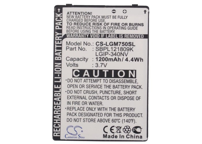 LG Eigen GM750 Layla Octane Mobile Phone Replacement Battery-5