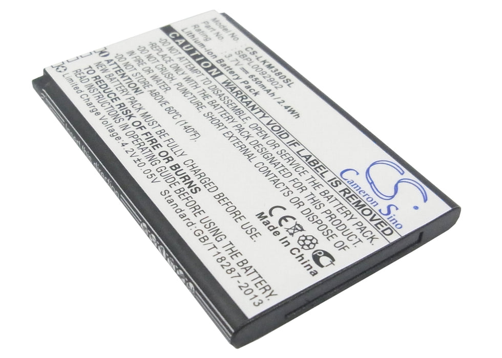 LG GB258 GD350 GM210 GT365 GT-365 Neon KF240 KF245 Replacement Battery-main