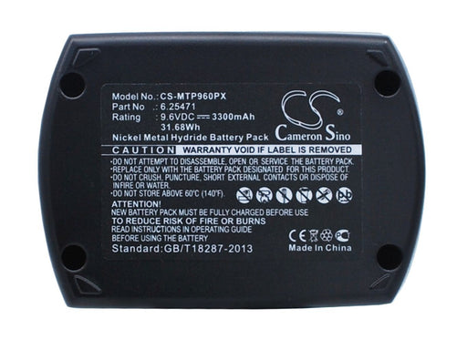 Metabo BS 9.6 BS9.6 BSP9.6 BSZ9.6 BSZ9.6 A 3300mAh Replacement Battery-main