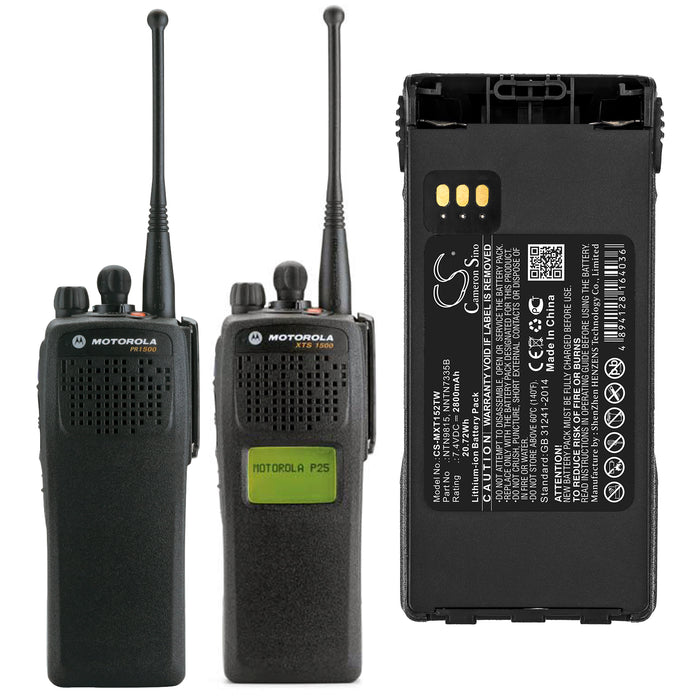 Motorola MT1500 NT1500 PR1500 Radius P25 XTS 1000 XTS 1500 XTS 2000 XTS 2500 Battery XTS1500 XTS2500 2800mAh Two Way Radio Replacement Battery-6