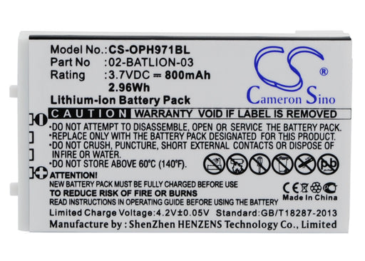 Opticon OPL-7724 OPL-7734 OPL-9700 OPL-9712 800mAh Replacement Battery-main