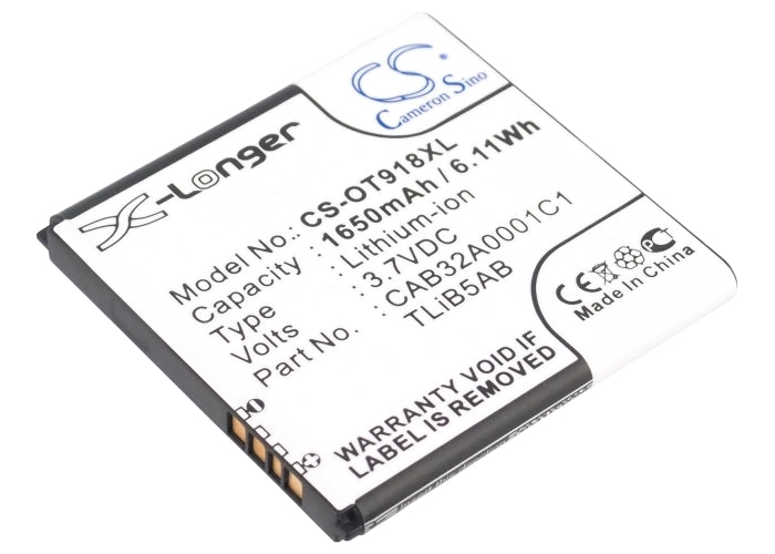 Alcatel One Touch 918 Mix OT-918 Mix 1650mAh Replacement Battery-main