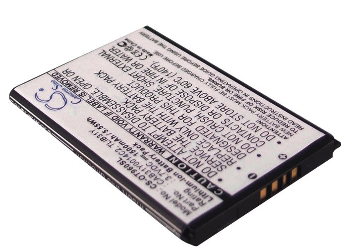 Alcatel AUTHORITY One Touch 955 One Touch 960 One Touch 960C One Touch 995s OT-955 OT-960 OT-960C OT-995s 1500mAh Mobile Phone Replacement Battery-2