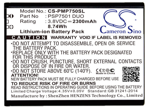 Prestigio PSP7501 DUO Replacement Battery-main