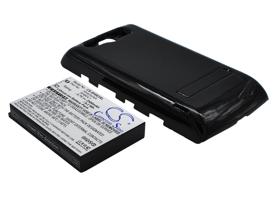 Sharp 003SH DM009SH Galapagos 003SH IS03 SH8158 SH8158U SH8168 SH8168U SHI03 2500mAh Black Mobile Phone Replacement Battery-2
