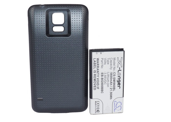 Samsung Galaxy S5 Galaxy S5 LTE GT-I9600 GT-I9602 GT-I9700 SM-G900 SM-G9006V SM-G9008V SM-G900 5600mAh Charcoal Black Mobile Phone Replacement Battery-5