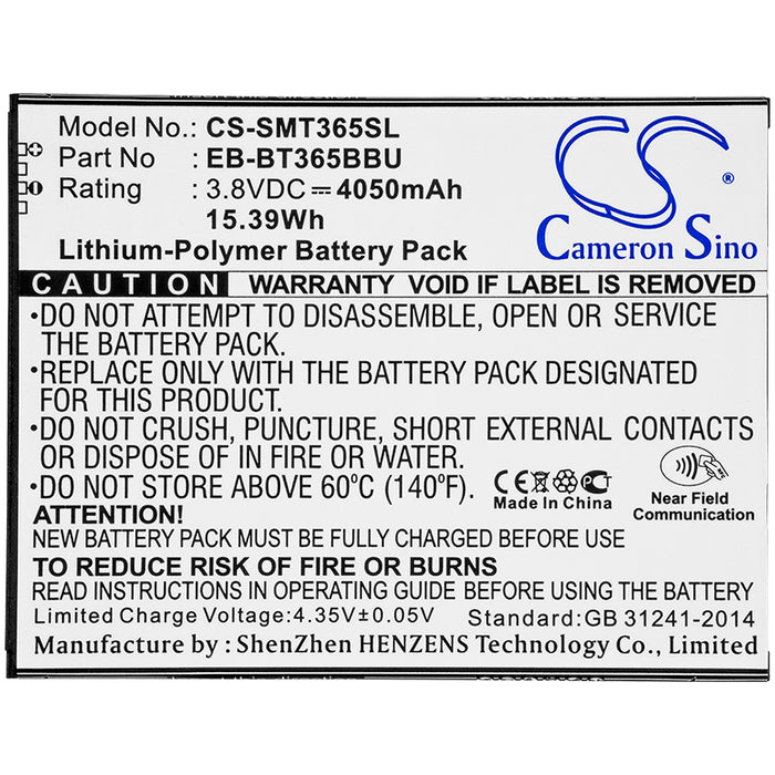 Samsung Galaxy Tab Active Galaxy Tab Active 2 Galaxy Tab Active 2 8.0 Galaxy Tab Active 2 8.0 LTE Galaxy Tab Active 4050mAh Tablet Replacement Battery-3