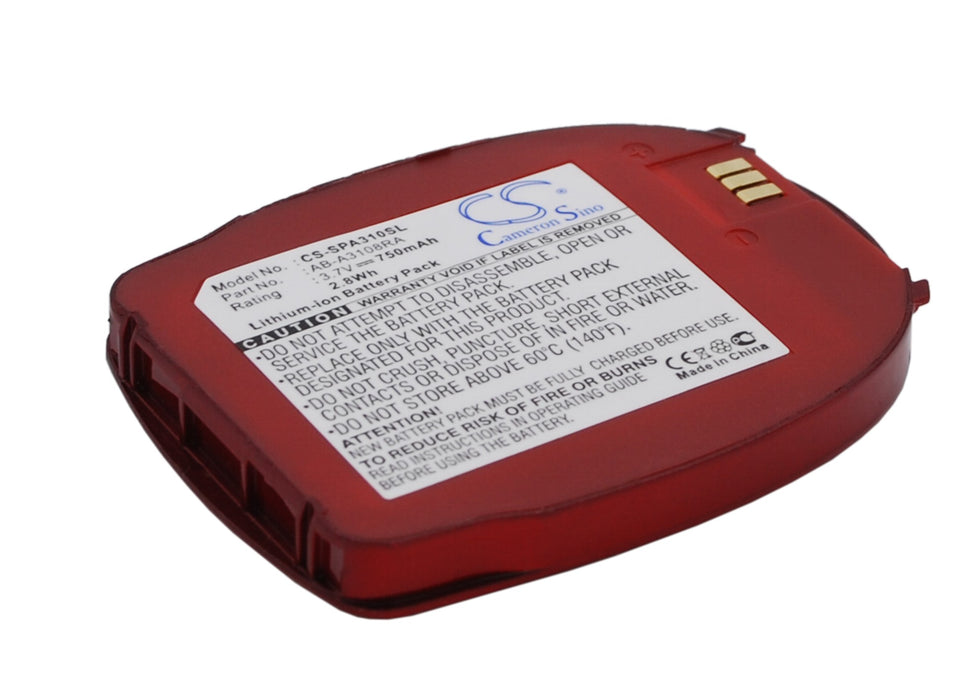 Samsung SPH-A310 750mAh Red Mobile Phone Replacement Battery-2