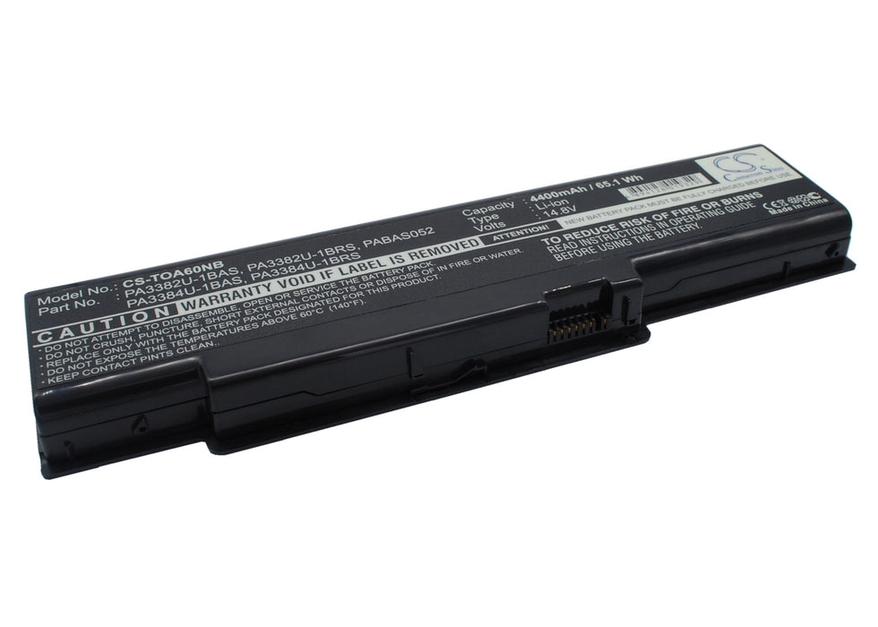 Toshiba Dynabook AW2 Dynabook AX 2 Dynabook AX 3 Satellite A60 Satellite A60-102 Satellite A60-106 Sat 4400mAh Laptop and Notebook Replacement Battery-2