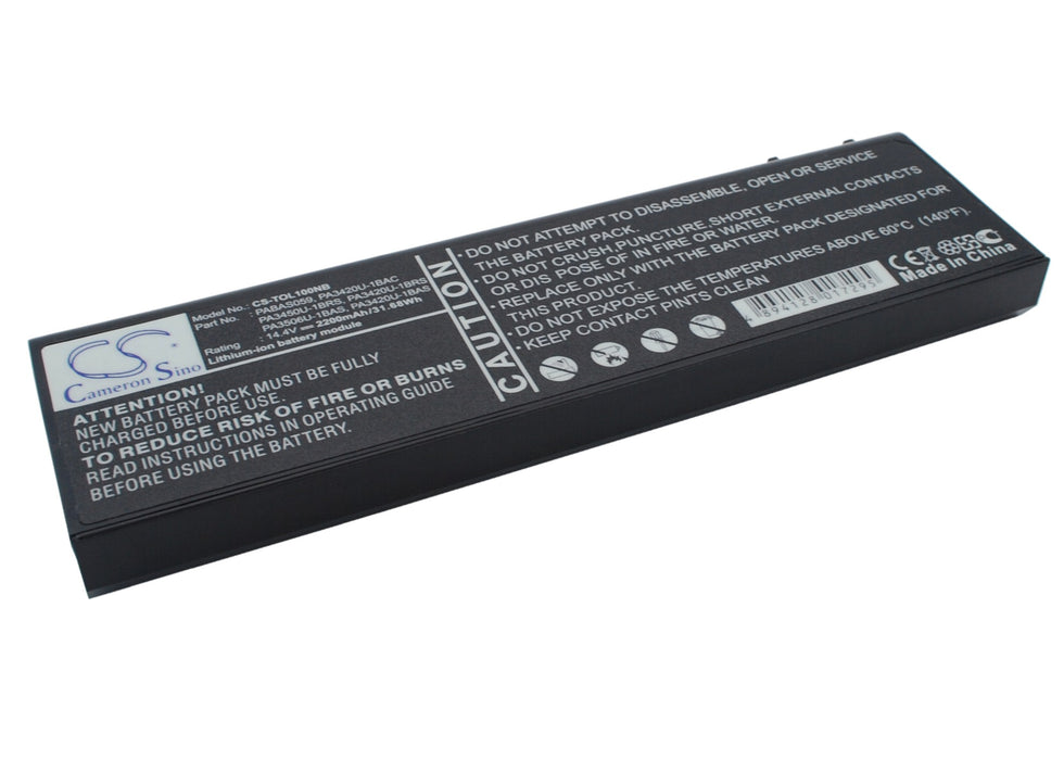Toshiba Equium L100-186 Equium L20-197 Equium L20-198 Equium L20-264 Satellite L10 Satellite L100 Sate 2200mAh Laptop and Notebook Replacement Battery-2