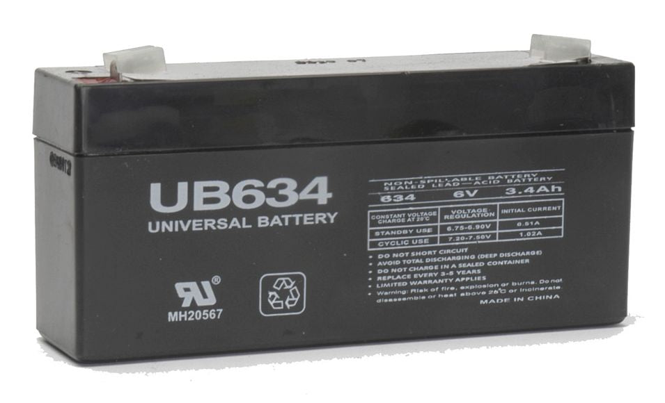 Power-Sonic PS-632 OEM 6V 3.4Ah Sealed Lead Acid Battery