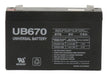 UPG 6V 7Ah Sealed Lead Acid - AGM - VRLA Battery - F1