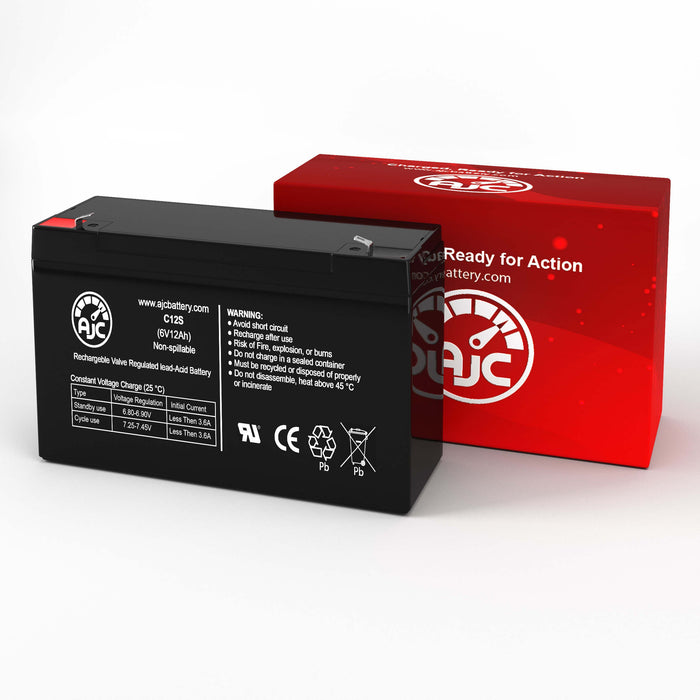 AJC Battery Compatible with Yorkville 2E2 6V 12Ah Emergency Light Battery