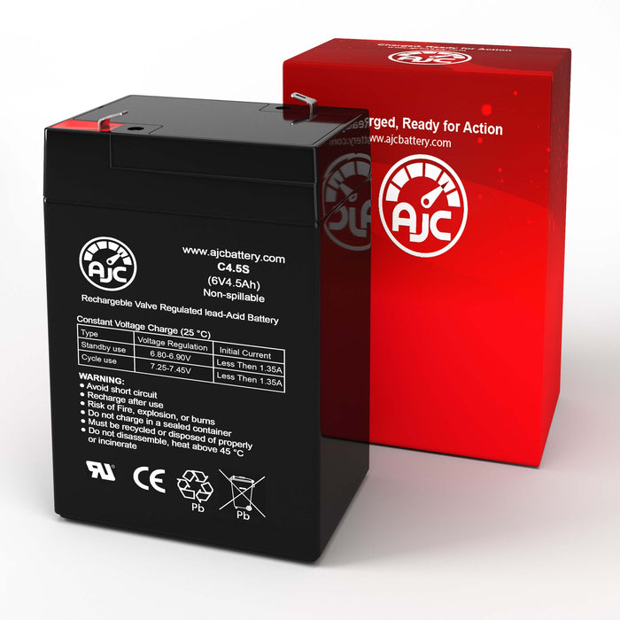 AJC Battery Compatible with uhomepro Bentley Ride On Car W17590 W17591 W17592 6V 4.5Ah Ride-On Toy Battery
