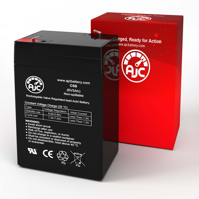 AJC Battery Compatible with Dual-Lite ML-5 6V 5Ah Emergency Light Battery